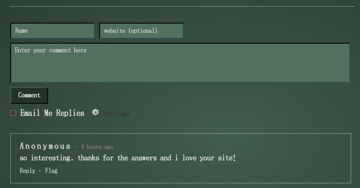 ribo.zone's comment section