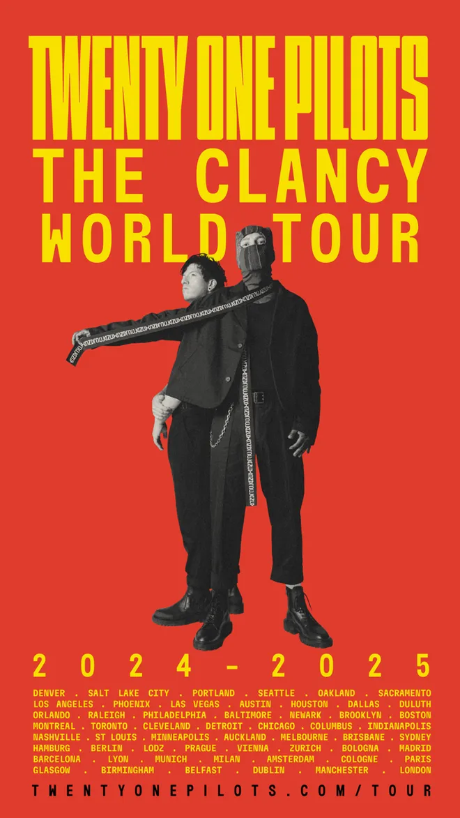 Concert poster for twenty one pilots