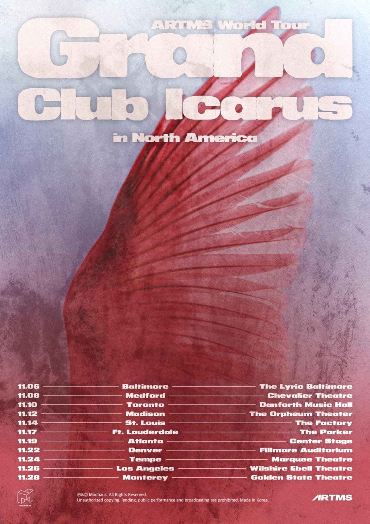 Concert poster for artms