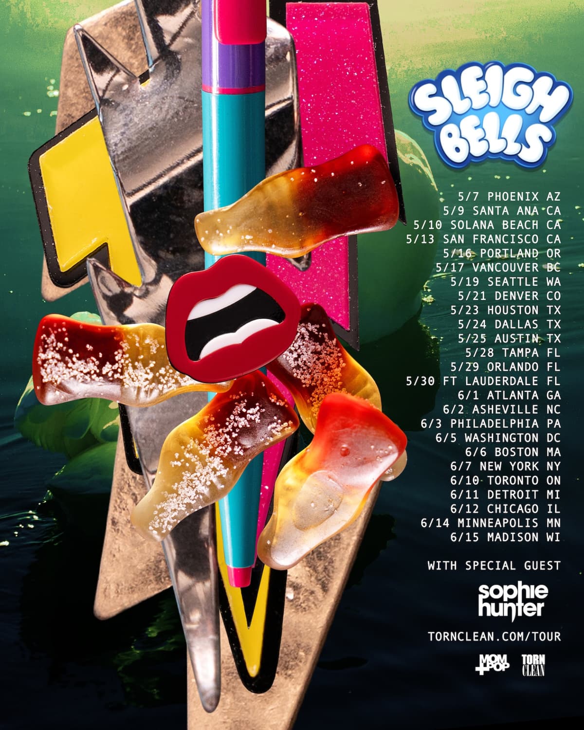 Concert poster for sleigh bells