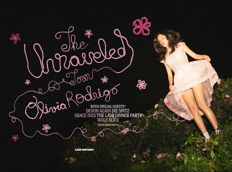 Concert poster for olivia rodrigo