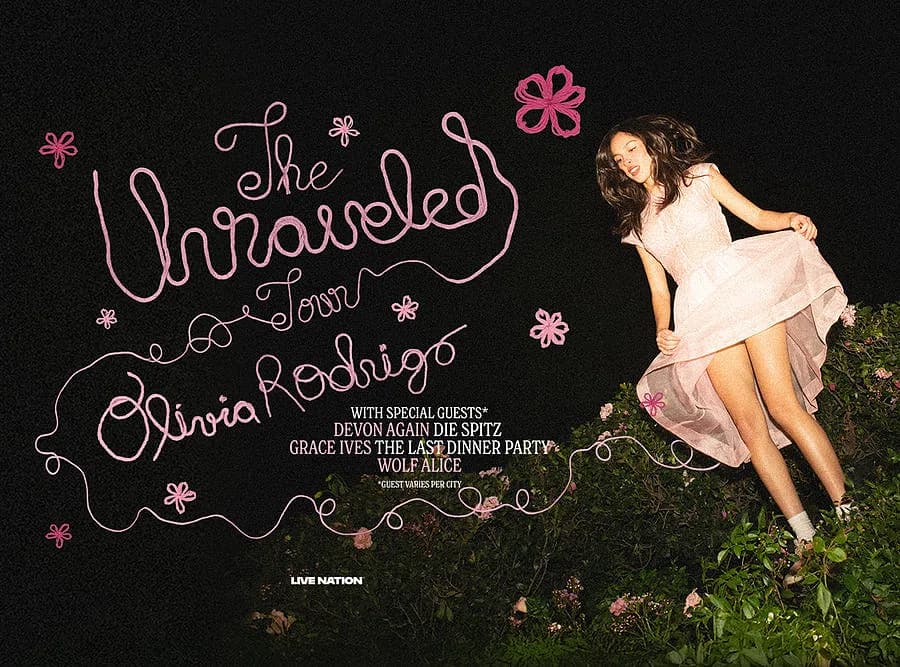 Concert poster for olivia rodrigo