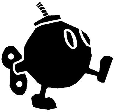Linocut of Bob-omb