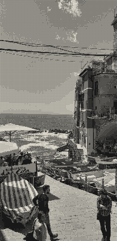 Dithered image of a view in Italy