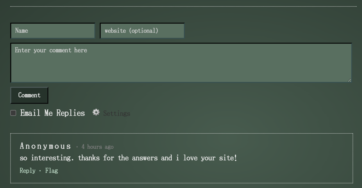 ribo.zone's comment section